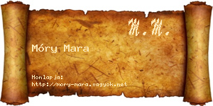 Móry Mara névjegykártya